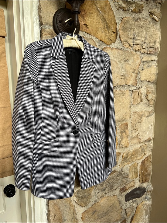 Talbots Jackets & Blazers - Beautiful Black and White Checkered Blazer